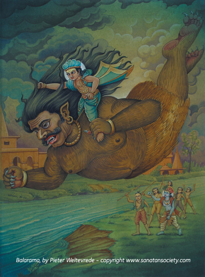 Painting of Balarama by Harish Johari - discolored due to damaged dia - we are still tryin to locate the original painting.