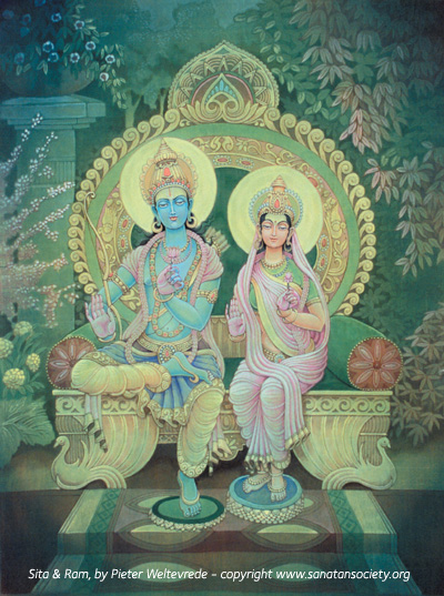 Sita and Ram in the garden