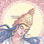 Saraswati japa detail - click for a larger image