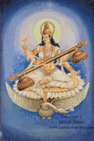 Click for a larger images of this Saraswati painting