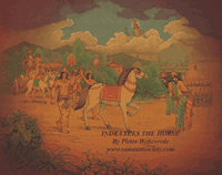 Indra sees the horse of King Sagar - Click for a larger image