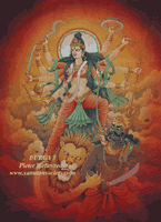 Click for a larger image of  this Durga Painting