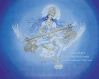 Click for a larger images of this Saraswati painting